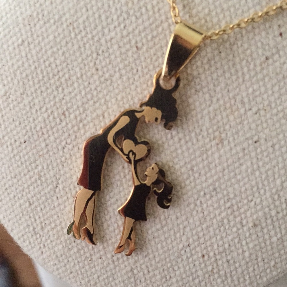 🍏50% OFF/3+...Mother and Daughter Stainless Steel Necklace (Gold tone)